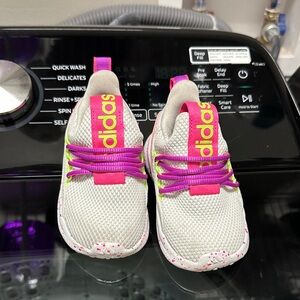 Adidas Kids Sneakers - White and Purple size 6 toddler girl